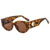 New European and American Fashion Oval Frame Thick Leg Sunglasses Personalized Trend Versatile Street Shot UV Protection Sunglasses