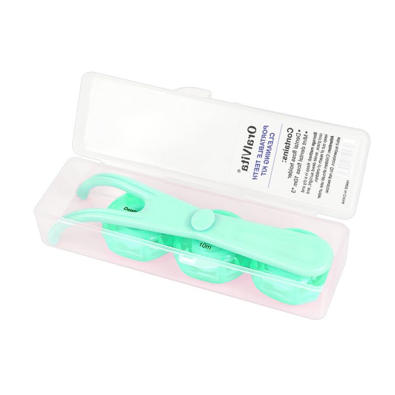 10M Dental Floss With Holder With Storage Box Teeth Cleaning Picks Reusable Replaceable Handle Stick Tool Threader For Braces