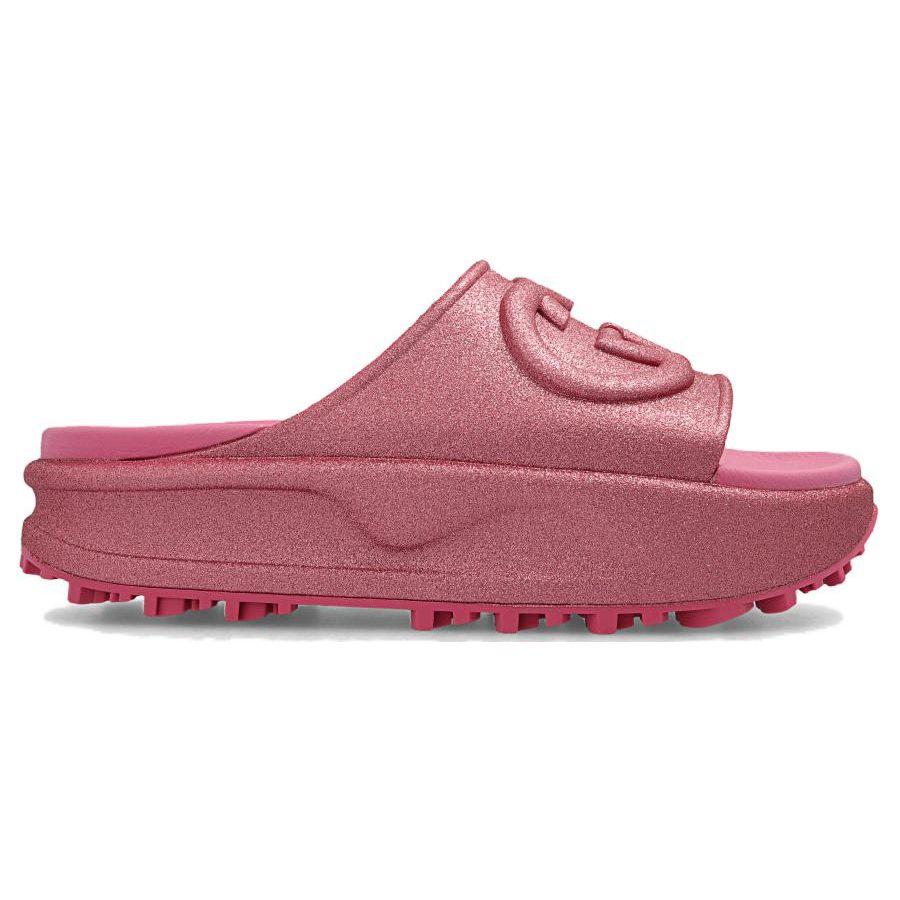 Gucci Interlocking Slide Slippers 4.2cm Women's Rose Pink 725541 JAAC8 5914