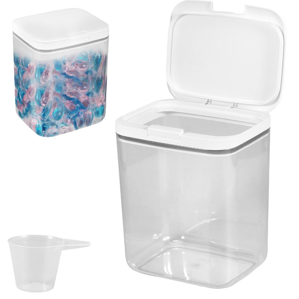 Automatic Pop-Up Dishwasher Pod Holder 2.8L/4.5L/5.5L Large Capacity Laundry Pods Household Laundry Pods Container