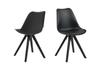 BLACK plastic Dima chair with dining cushion