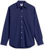 Amazon Essentials Men's Navy Long Sleeve Regular Fit Casual Poplin Shirt, Size M