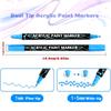 12/24/36/48 Colors Dual Tip Acrylic Paint Pens Markers  for Wood Canvas Stone Rock Painting Glass Ceramic Surfaces DIY Crafts