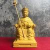 Exquisite Cypress Wood Carved Jade Emperor Statue, Heavenly Emperor Figurine for Buddhist Altar Worship & Home Decor, Divine Art
