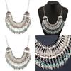 Ethnic Style Simulation Gemstone Decoration Tassel Design Women Necklace For Boho Jewelry Lovers