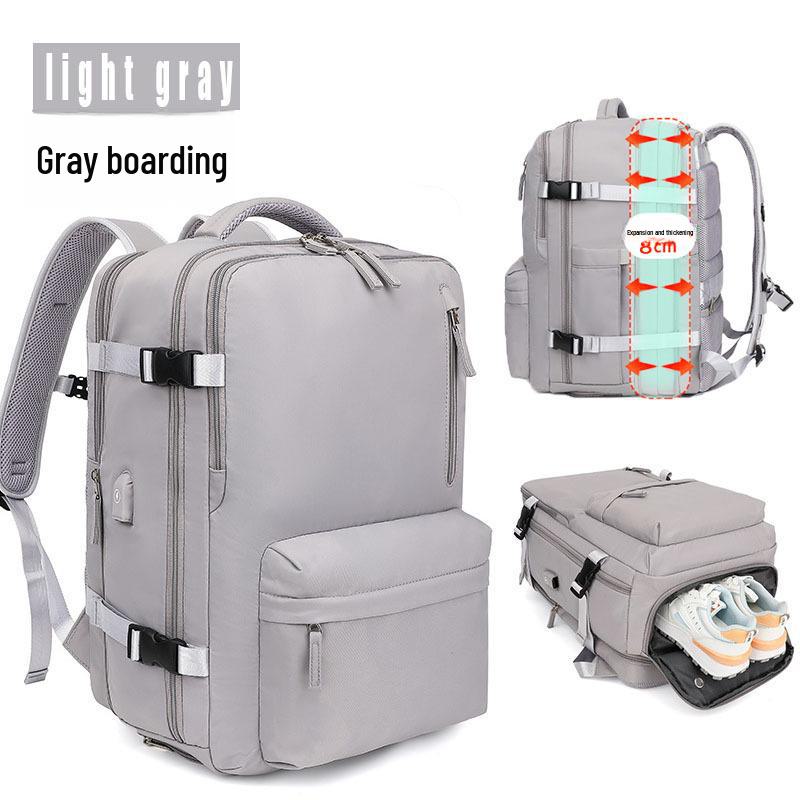 Unisex Expandable Travel Backpack with Large Capacity and Laptop Compartment