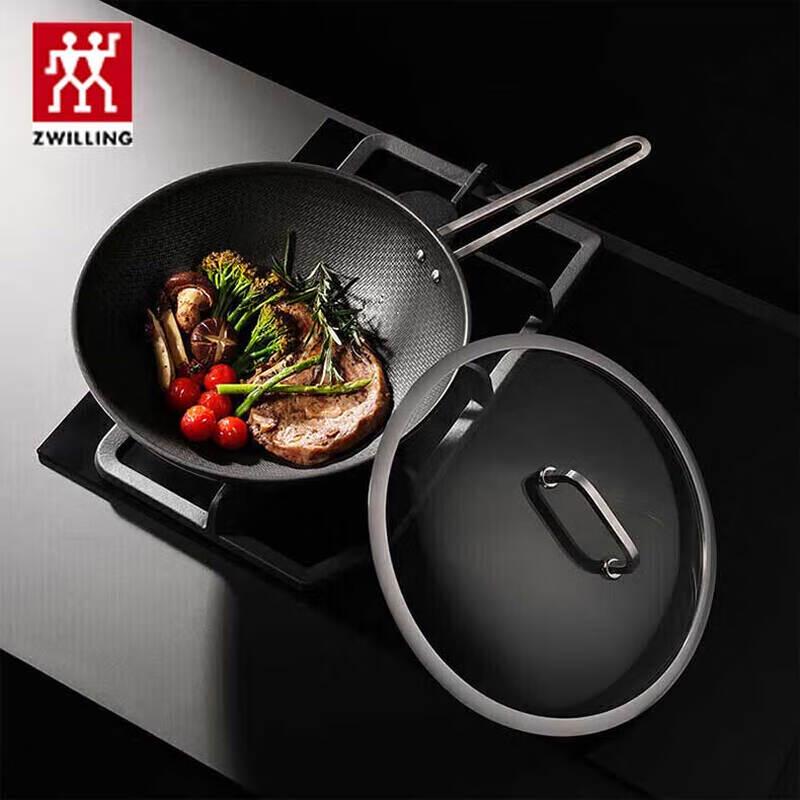 ZWILLING Moment 30cm Stainless Steel Honeycomb Wok