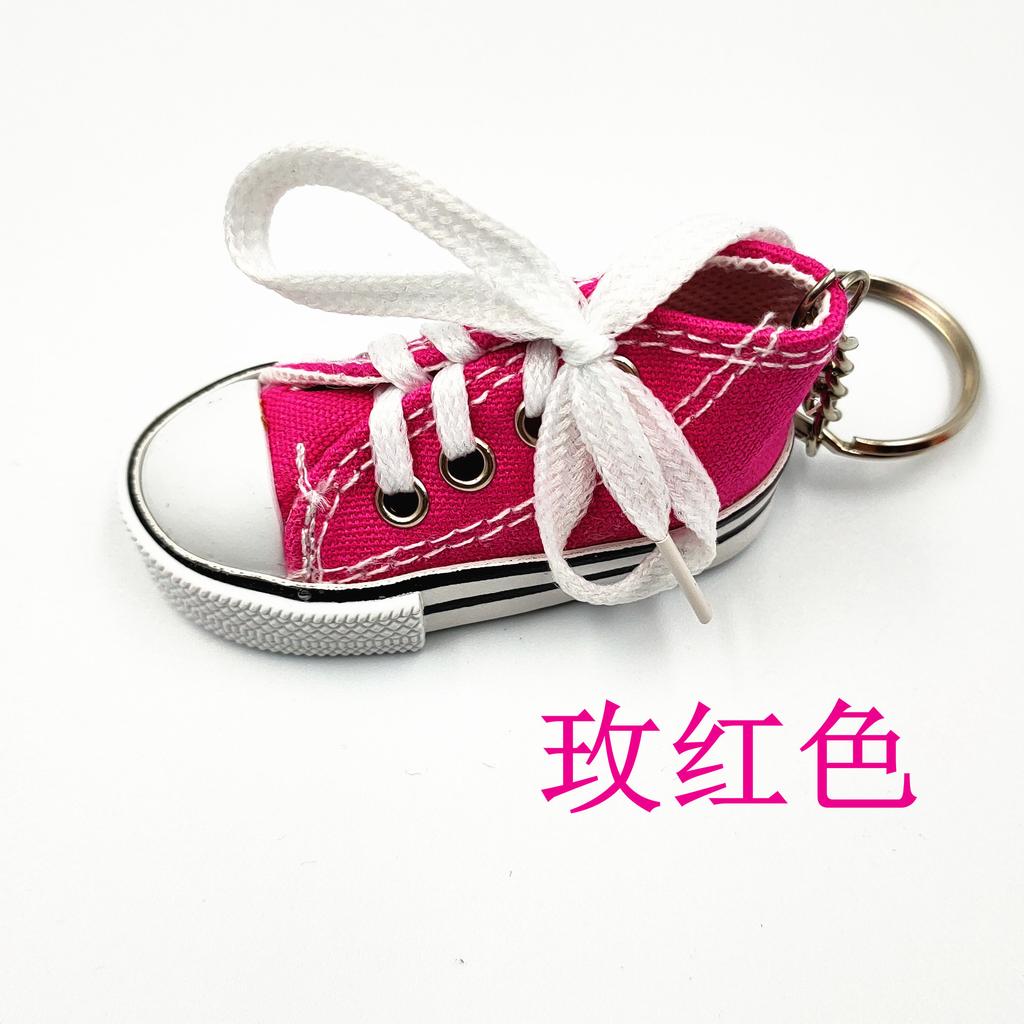 Mini chaussures en toile simulées porte-clés pendentif chaussures de sport bagages voiture pendentif personnalisé cadeaux créatifs
