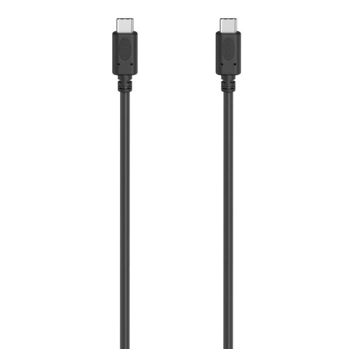 CABLE DE CHARGE USB-C-USB-C, 1.5M, NOIR HAMA