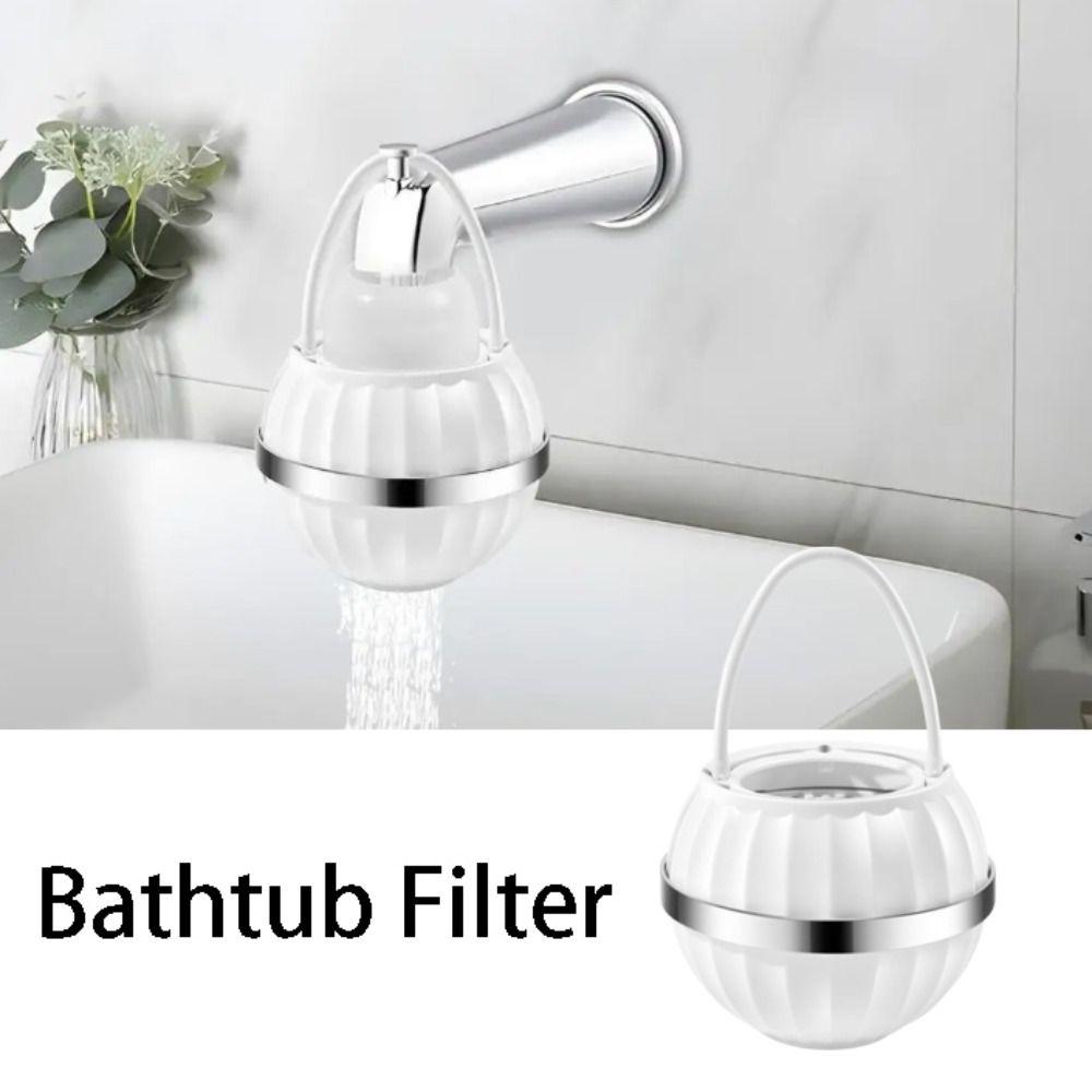 PP Material Portable Plastic Bathtub Water Filter Splash-proof Design Efficient Filter Hanging Tub Faucet Filter