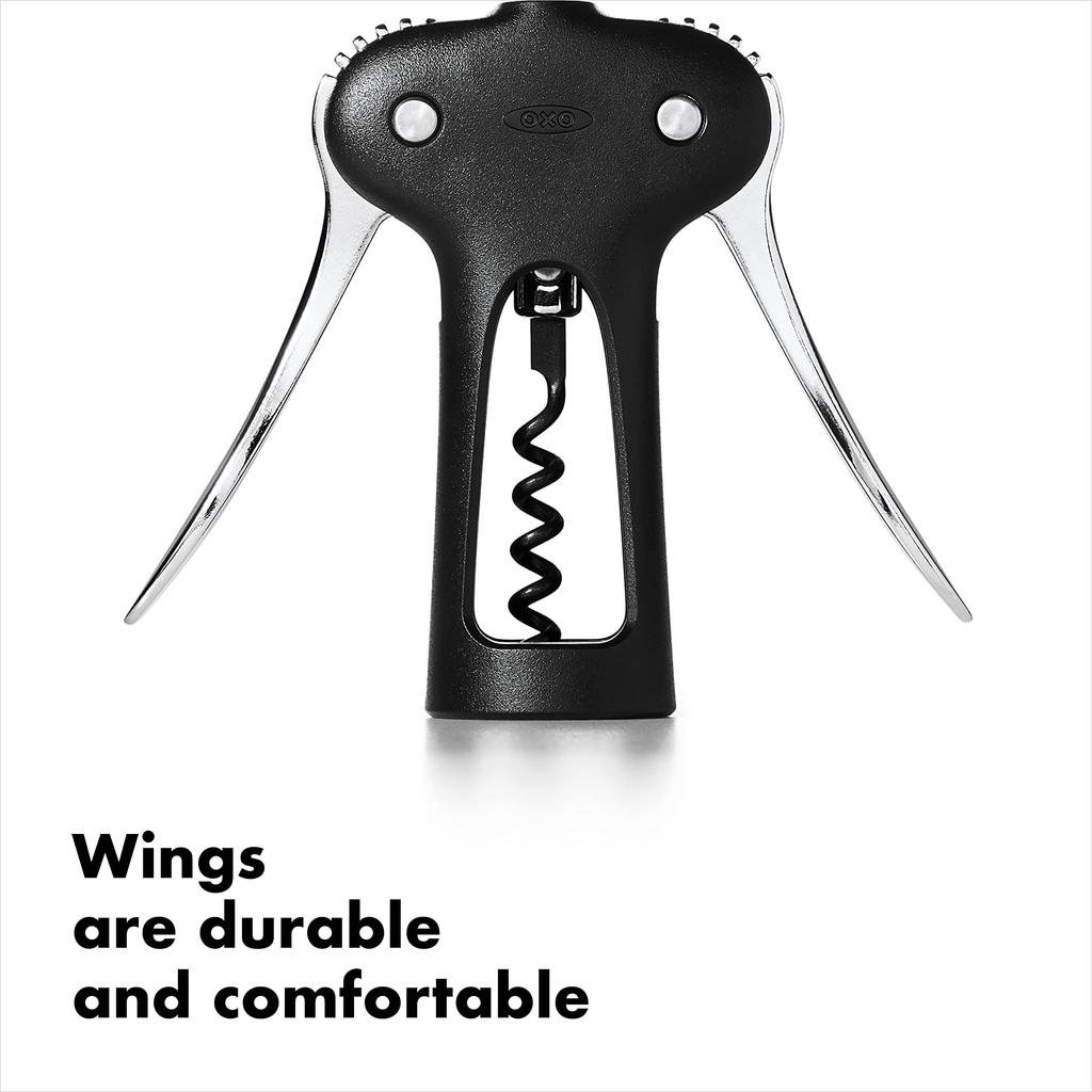 OXO Wine Opener Corkscrew Wing Corkscrew Black One Size