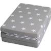 Faltbare Reise-Matratze roba little stars - 60x120 cm - abnehmbarer Bezug - Grau / Weiß