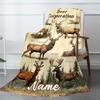 Deer Scarf Customize Your Name Blanket Warm Comfortable And Soft Blankets Are Suitable For Home Chairs Office Sofas Sofas Office Camping And Gifts For