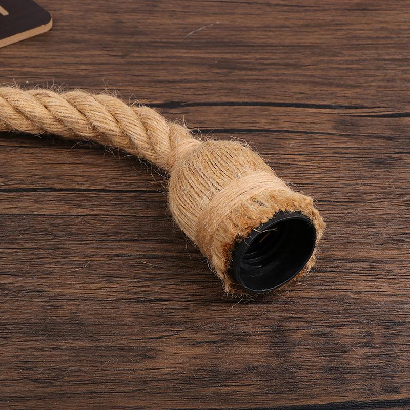 Lampă suspendată din frânghie de cânepă, vintage americană, restaurant, bar, cafenea, decorare industrială, lămpi suspendate, corpuri de iluminat din funie țesute manual