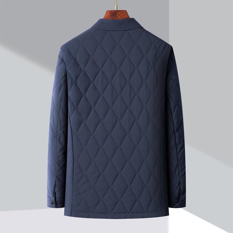 Lätt Bomullskragejacka för Herrar - Höst/Vinter Pappa-stil