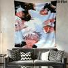 Jujutsu Kaisen Wall Tapestry Aesthetic Wall Hanging Printed Fabric Blanket Decorative Tapestries for Bedroom Living Room Home Decor