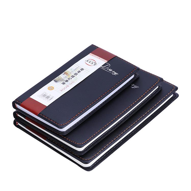 Black Leather A4 Notebook Journal with 16k Leather Cover - A5/B5 Notepad for Business, Office, or Meetings