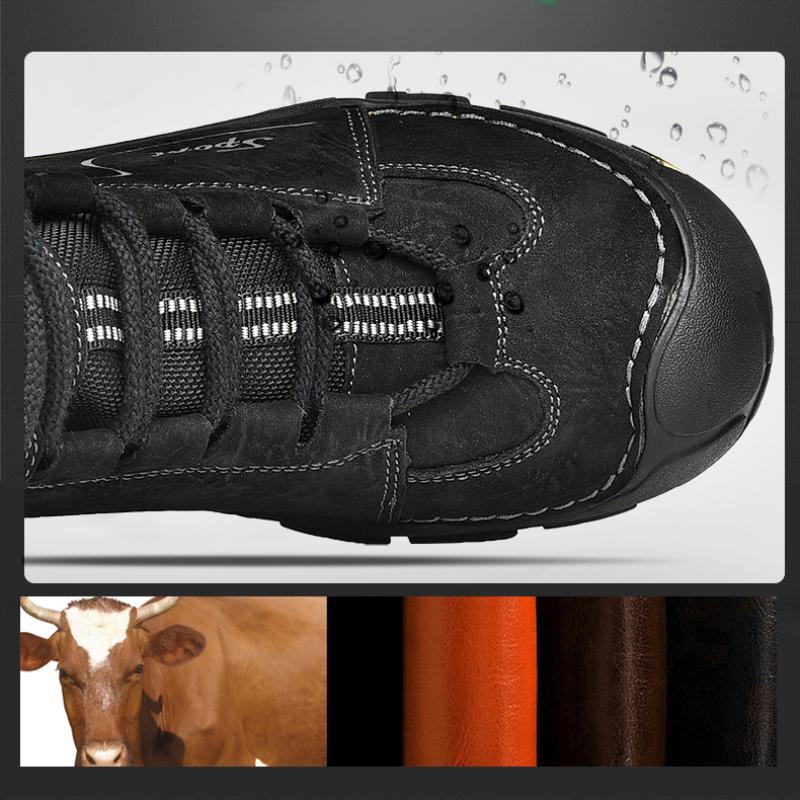 Men's Hiking Shoes Leather Outdoor Shoes Wear-resistant Men Trekking Walking Hunting Tactical Sneakers