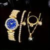 Ceyin European and American Women's Watches, Rhinestone Jewelry, Colored Diamond Quartz Watches, Women's Watches, Exquisite Sets