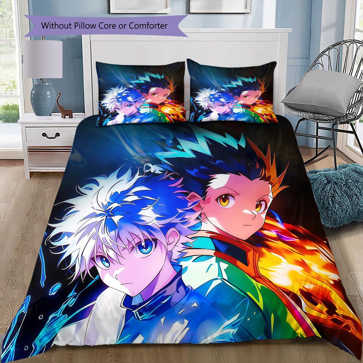 

Hunter x Hunter Main Cast Full Bedding Set, 1 Duvet Cover & 2 Pillowcases, Home Decor, Perfect Gift for Fans 135x200cm