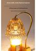 Luxury Glass Aroma Wax Melt Lamp - Fragrance Candle Light for Bedroom, Bedside Table, or Desk. Ideal Decorative Gift.