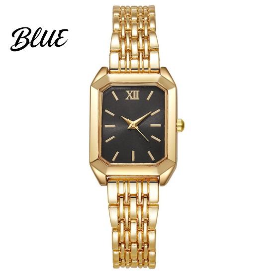 Gold Plated Watch for Women Ladies Light Luxury Style Square
