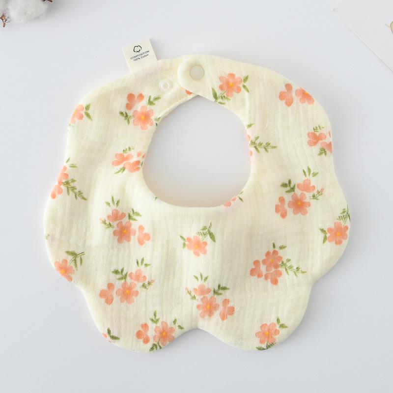 360-Degree Pure Cotton Petal Baby Drool Bib