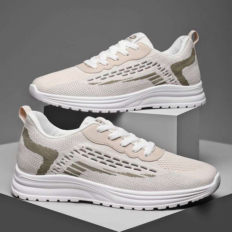 Men's shoes autumn breathable weaving sports new running mesh deodorant casual net shoes men's versatile trendy shoes