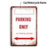 Personalisierter Motorradparkplatz Nur Blechschild Benutzerdefinierter Oldtimerparkplatz Nur Metallblechschild für Garage Dekorative Schilder