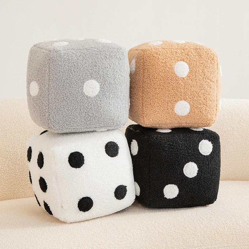 Plush Pattern Dice Toy Cute Cartoon Cushion With Pp Cotton Filling Office Home