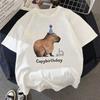 Cute Capybara Clothing T-Shirt Women Vintage T Shirt Casual Anime Top Tees T Shirt Manga Women Female Graphic Tee