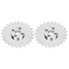 2pcs 24Tooth Sprockets Zinc Alloy Toothed Chain Gear Industrial Robot Parts 52mm X 6.8mm