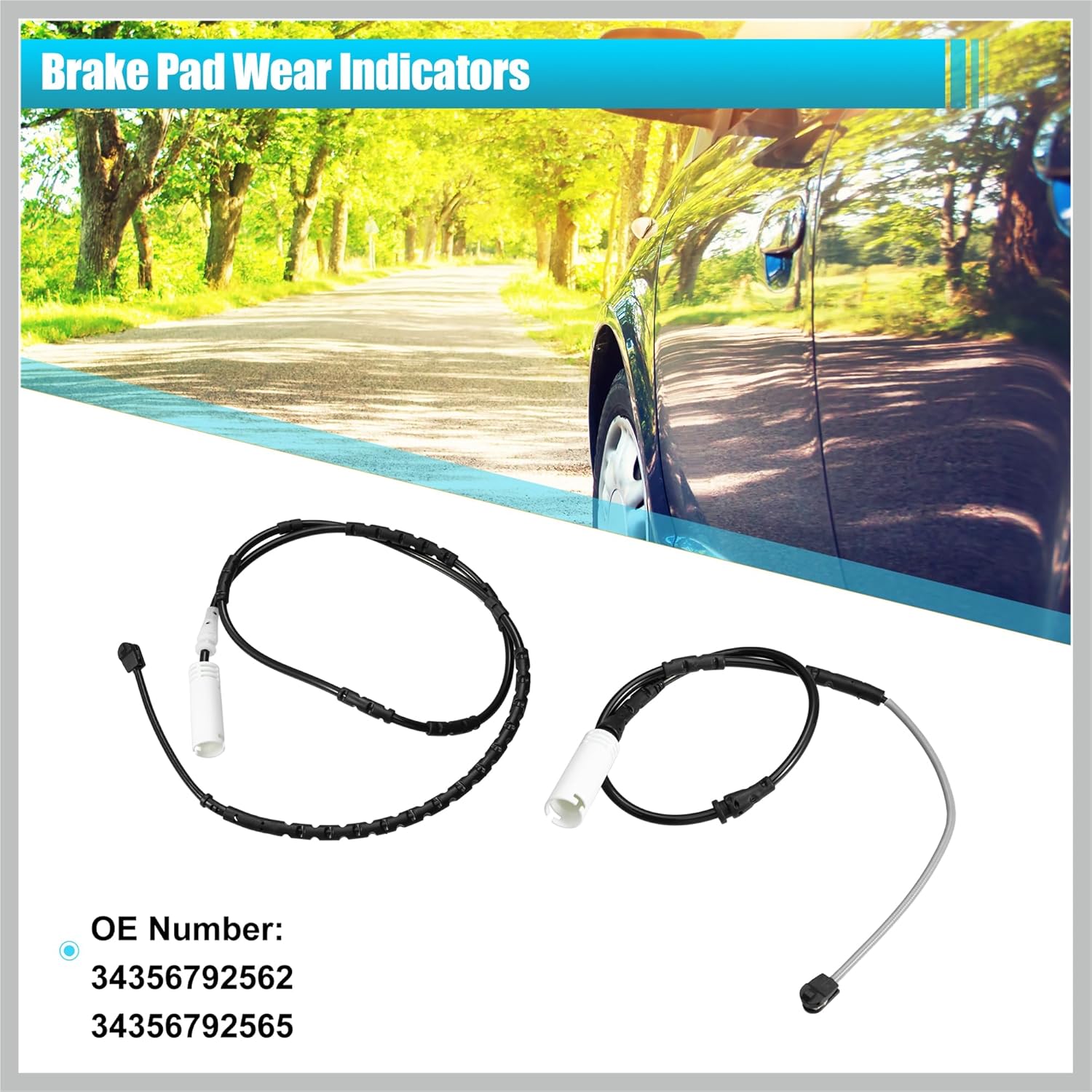 2pcs 34356792562 34356792565 Front Rear Car Brake Pad Electronic Wear Sensor for BMW X1 2013 2014 2015 Replacement Car Parts
