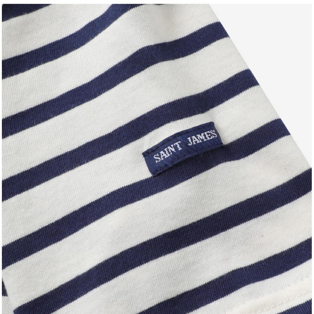 SainT James Kids T shirT Modern sTripe 2068 Ecru Marine