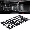 Premium Cup Holder, Console, And Door Pocket Erts Kit Compatible With Toyota 4Runner Accessories 2010-2024 (2 Row, Black Trim)-27PC Set