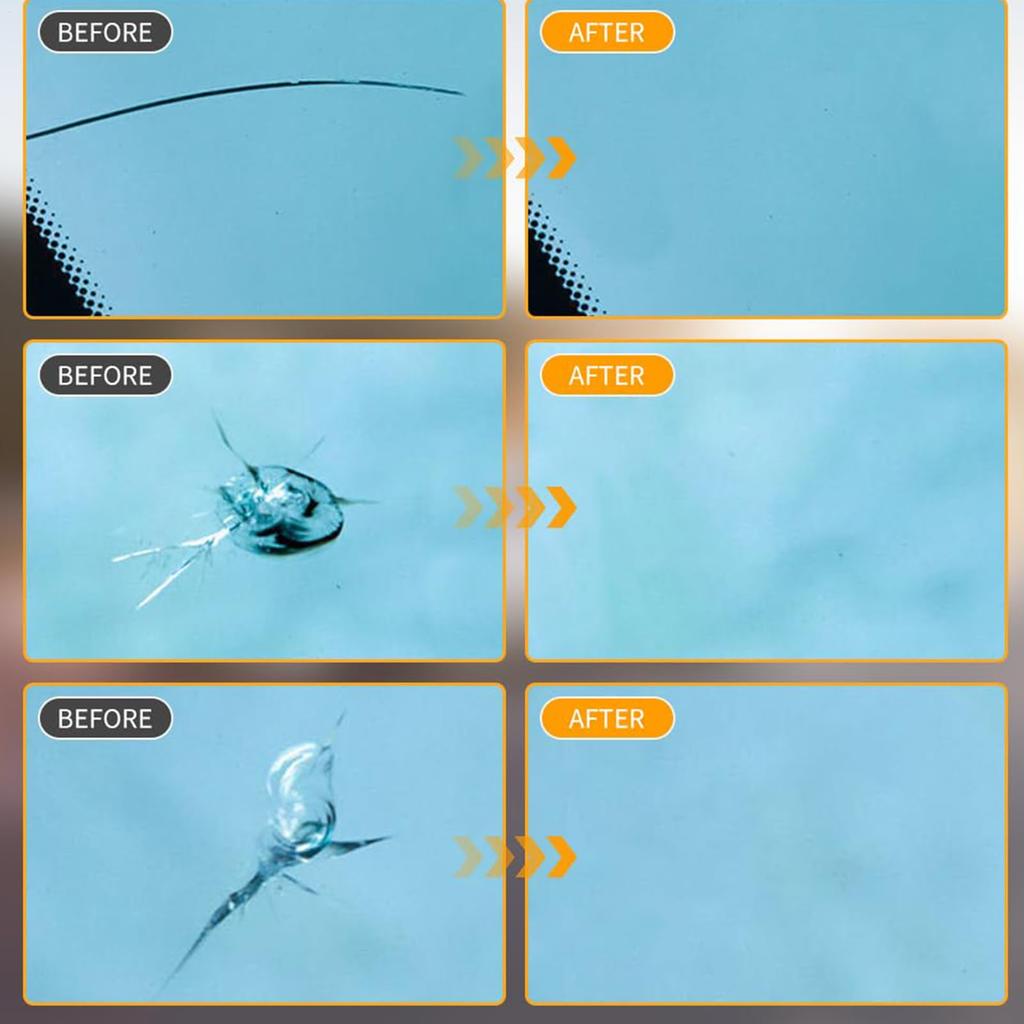 Windshield Crack Repair Kit - 20ml, Glass Glue, Transparent, Auto Repair, Screen Repair, Mirror
