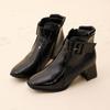 Französische eckige Zehenpartie Innenhöhenerhöhung kleine kurze Stiefel Kinder 2025 neu Sommer und Herbst Merad Western Cowboy Stiefeletten Martin Stiefel