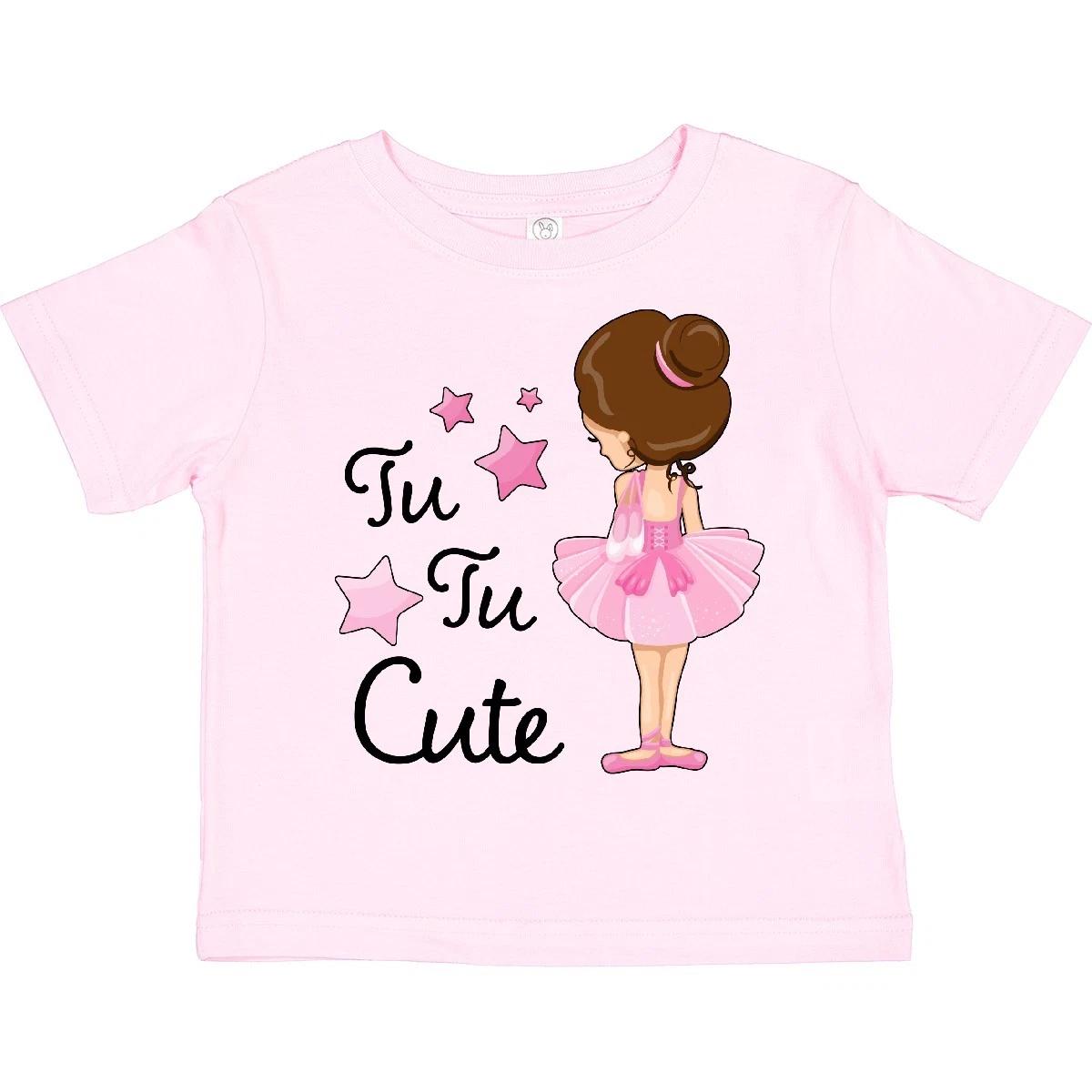 Inktastic Tu Tu Cute- Ballerina Toddler kids boys T-Shirt Ballet Dance Pun Dancing Tutu 150