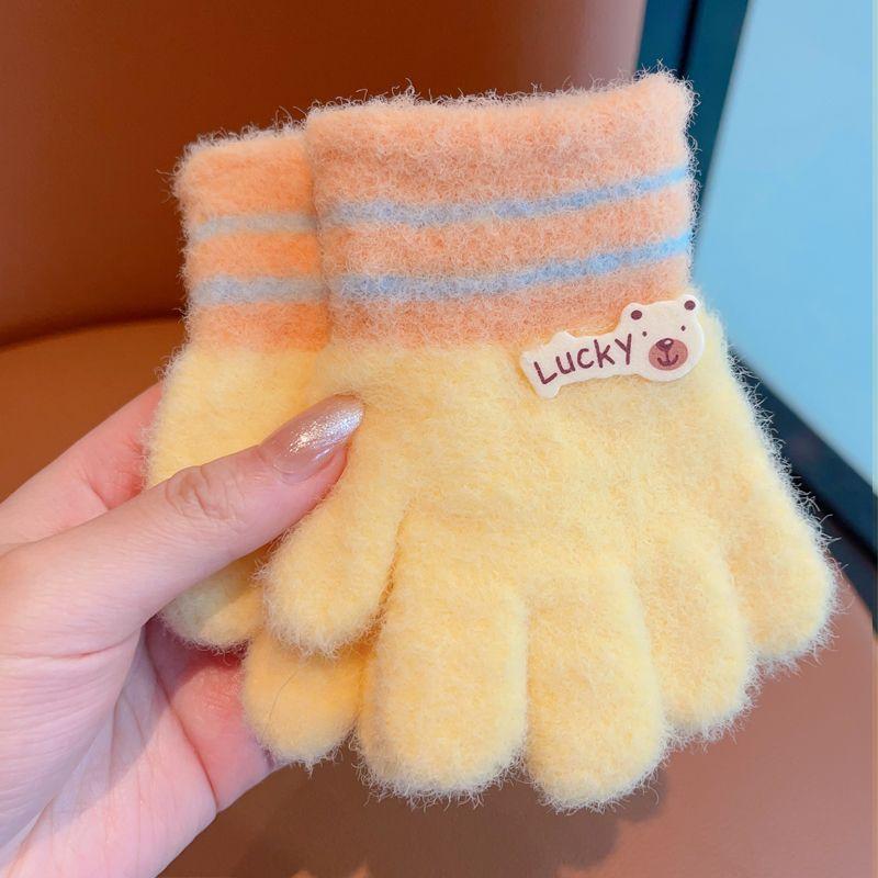 Children's Winter Five Fingers Refer To Girls, Babies, Boys and Girls, Toddlers, Thickened Children Aged 1-4