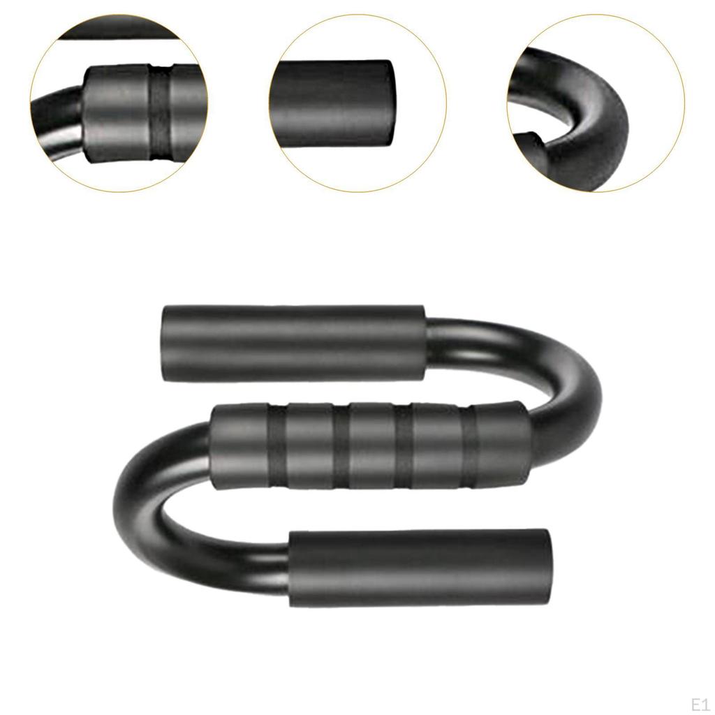 2x Uchwyty do pompek Wygodny metalowy stojak z gąbką do ćwiczeń w pomieszczeniach