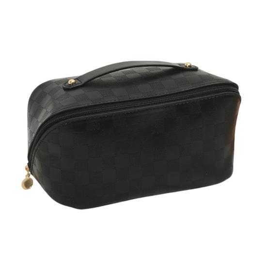 Trousse de Toilette Cosmétique Ouverte à Plat Imperméable Sac de Voyage pour Articles de Toilette Organisateur de Maquillage avec Séparateur Poignée Supérieure pour Femmes Voyages d'Affaires Séjours d'Une Nuit