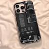Creative Circuit Board Pattern Phone Case For iPhone 17 Air 16 15 14 11 12 13 Pro Max Plus X XR XS Colored Silver Hard Cover