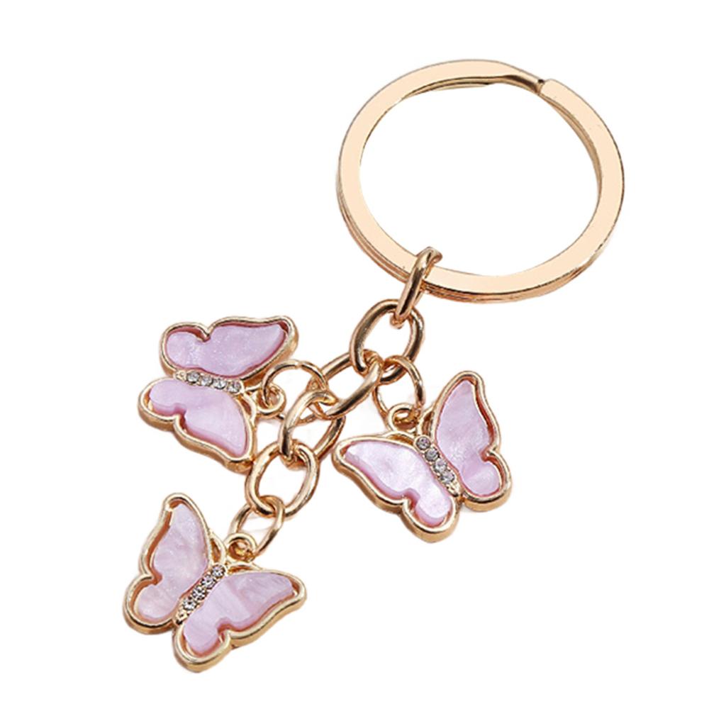 Butterfly Keychain Pendant Charms Car Keyring Hanging Ornament Party Favor for Handbag Purses Bag Wallet Decorations