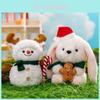 Weihnachts-Schneemann Plüschtier mit kurzem Plüschfell für Feiertagsdekoration und Stressabbau