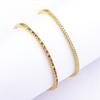 Nidin Top Quality Colorful White Color Cubic Zirconia Thin Bangles Bracelets for Women Wedding Elegant Jewelry Gifts Trendy