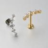 G23 Titanium Zirconia Ear & Lip Stud with Micro-inlaid Zirconia
