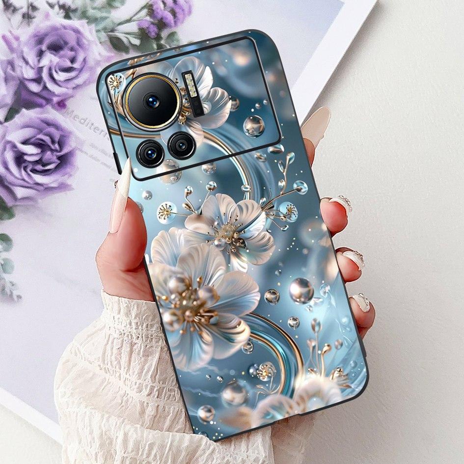 Für Infinix Note 12 VIP Hülle X672 Cover Neue Stilvolle Blume Schmetterling Weiche Silikon Handyhülle Für Infinix Note 12i X6819 Bumper
