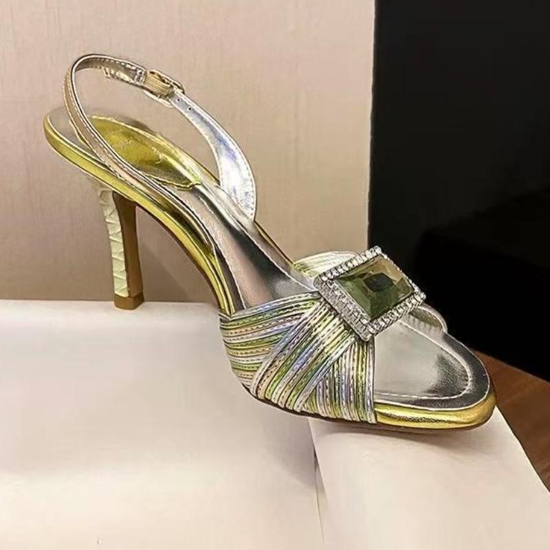 Luxury Rhinestone High Heels Ladies Summer Elegant Sandals Women Hollow Fashion Sexy Banquet Party Dress Shoes Pumps