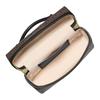 Michael Kors Jana Signature Zip Closure Gold Hardware Coated Canvas Tote Mini Women's Brown