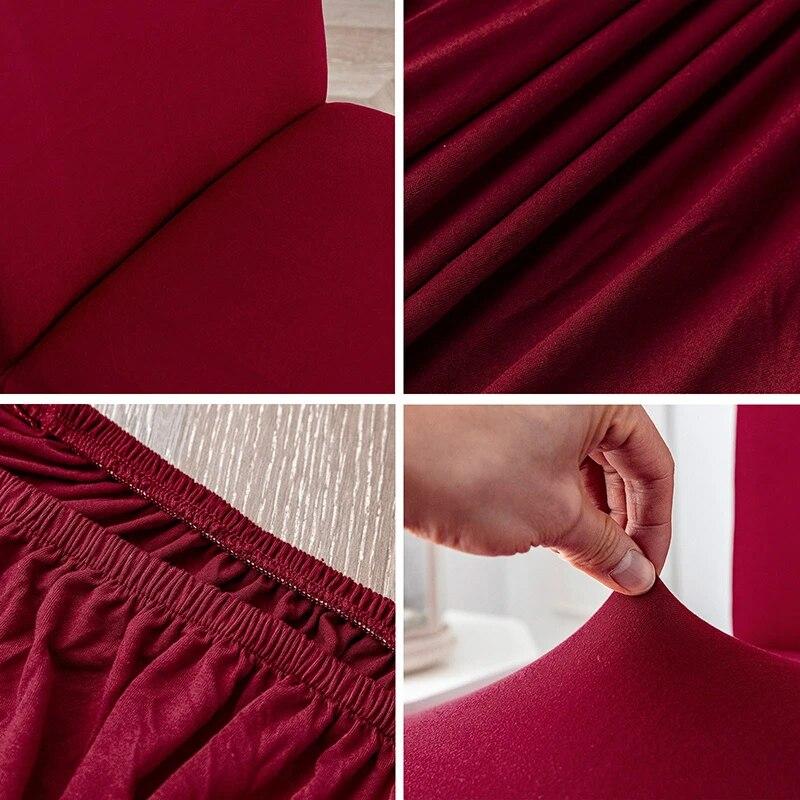 Universal Plain Chair Cover Stretch Solid Color M Size Seat Covers for Dining Room Office Kitchen Home Decor No 100% Waterproof